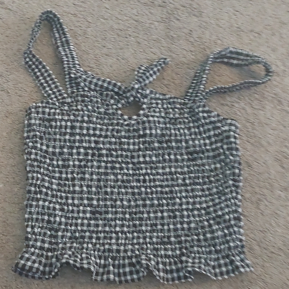 Sienna Sky Black and White Gingham Top